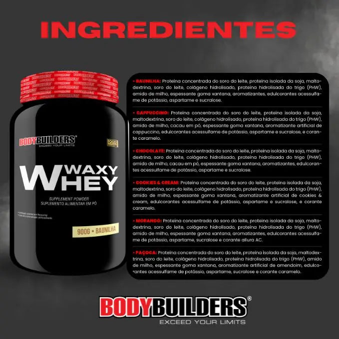 Whey Protein Waxy Whey 2kg - Suplemento em pó para fisiculturistas para ganho de massa muscular