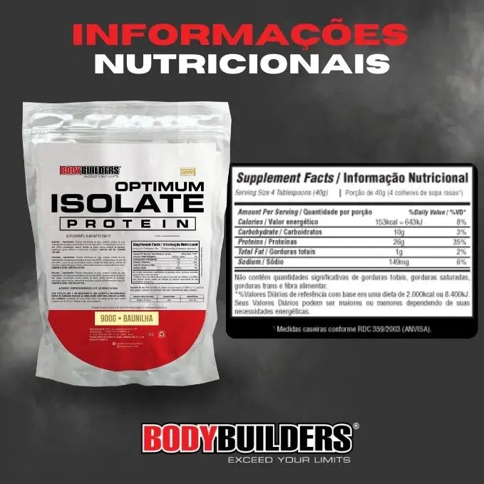 Whey Protein Optimum Isolate Protein 900g - Fisiculturistas Fitness Suplemento de Fitness em Pó