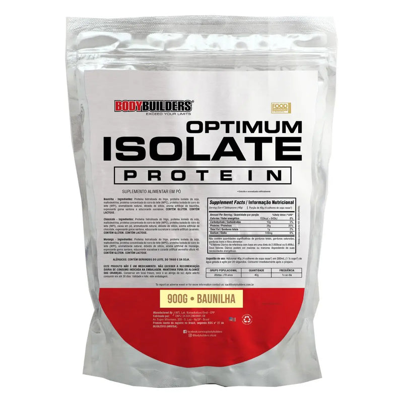 Whey Protein Optimum Isolate Protein 900g - Fisiculturistas Fitness Suplemento de Fitness em Pó