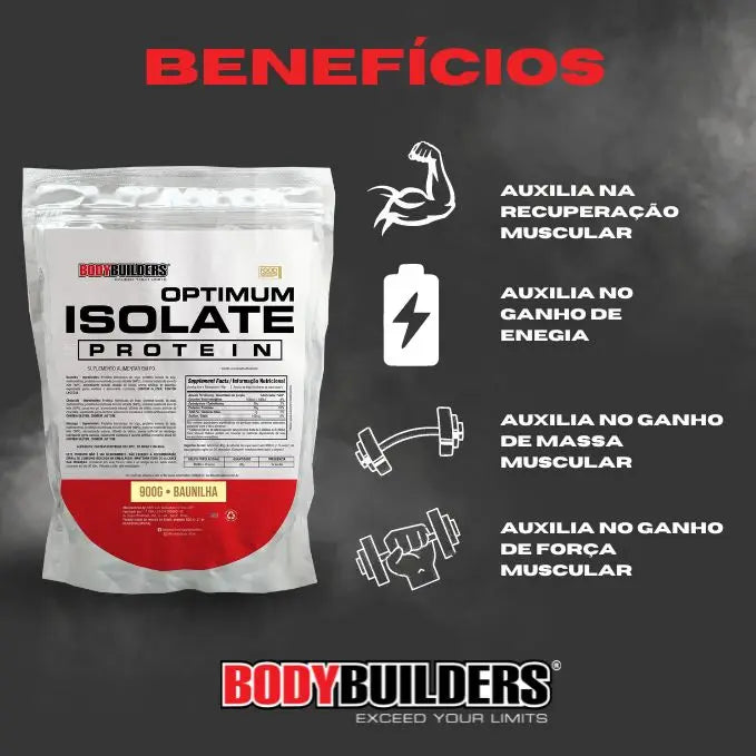 Whey Protein Optimum Isolate Protein 900g - Fisiculturistas Fitness Suplemento de Fitness em Pó