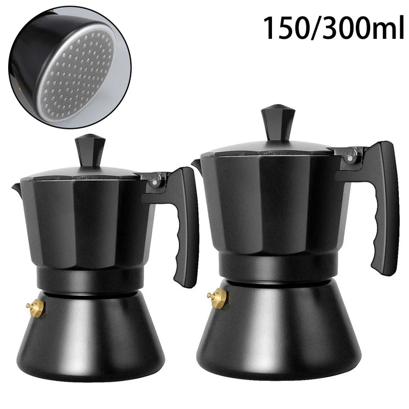 Alumínio Moka Italian Mocha Pot Espresso Cafeteira Fogão de Indução Coador Fogão Fogão Panela Máquina de Café 3 xícaras 6 xícaras