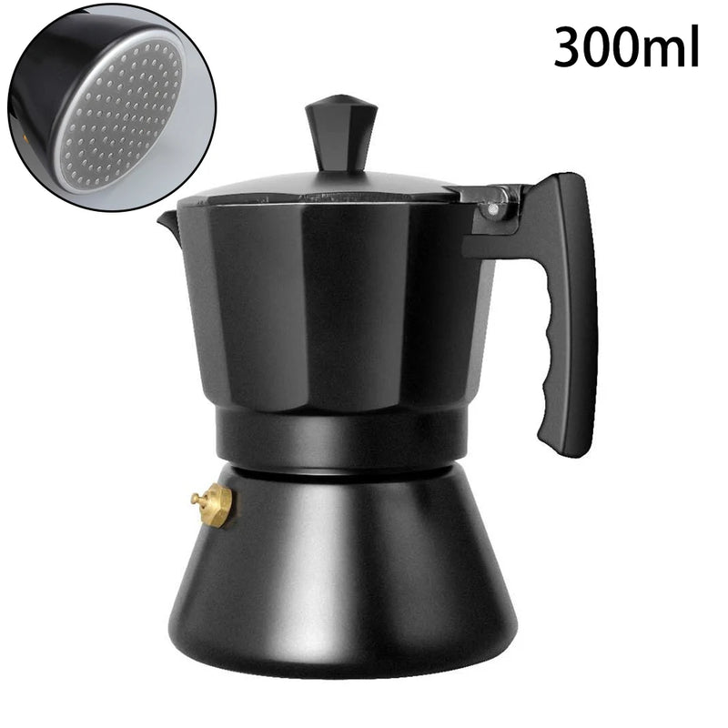 Alumínio Moka Italian Mocha Pot Espresso Cafeteira Fogão de Indução Coador Fogão Fogão Panela Máquina de Café 3 xícaras 6 xícaras