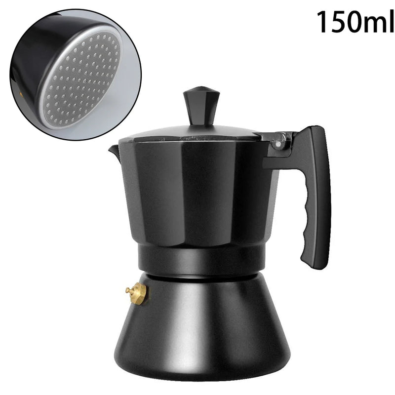 Alumínio Moka Italian Mocha Pot Espresso Cafeteira Fogão de Indução Coador Fogão Fogão Panela Máquina de Café 3 xícaras 6 xícaras