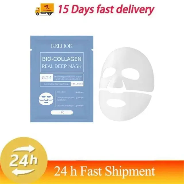 Colágeno Anti Rugas Máscara Facial Desvanecer Rosto Linha Fina Elevador Pele Firme Anti-Envelhecimento Hidratante Iluminar Cuidados com a Pele Cosméticos Coreanos