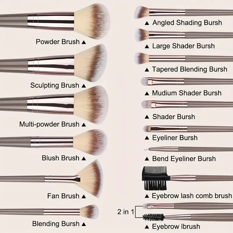 Conjunto de pincéis de maquiagem de 3-20 unidades Fundação Sombra Blush Iluminador Corretivo Macio Fofo Kabuki Escova de Mistura Ferramenta de Beleza Feminina