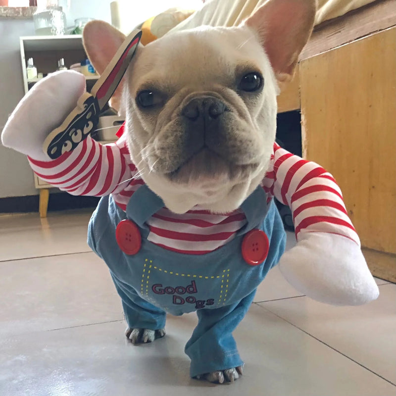 Roupas Engraçadas de Halloween para Cães Pequenos e Médios Gatos Fantasias de Cosplay Fantasias de Cosplay Bulldog Chihuahua Francês Roupas para Animais de Estimação