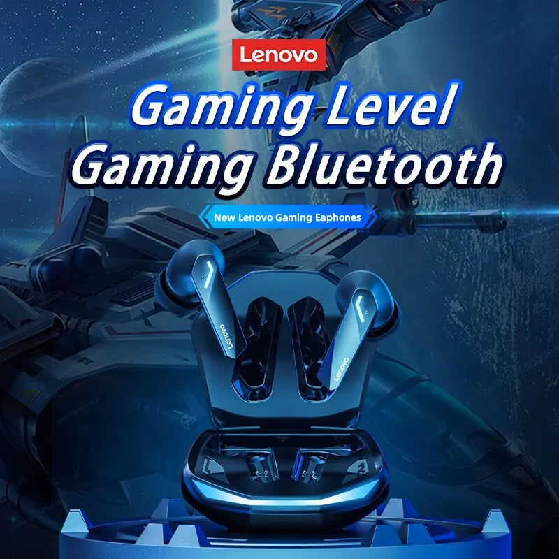 Lenovo GM2 Pro Bluetooth 5.3 Fones de ouvido esportivos Fone de ouvido sem fio intra-auricular para jogos de baixa latência Fones de ouvido de música de modo duplo Novo