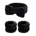 3 pcs Lavar Rosto Pulseira Headband Set Cuidados com a Pele Spa Absorção de Água Pulseiras Mulheres Meninas Sweatbands Acessórios Do Banheiro