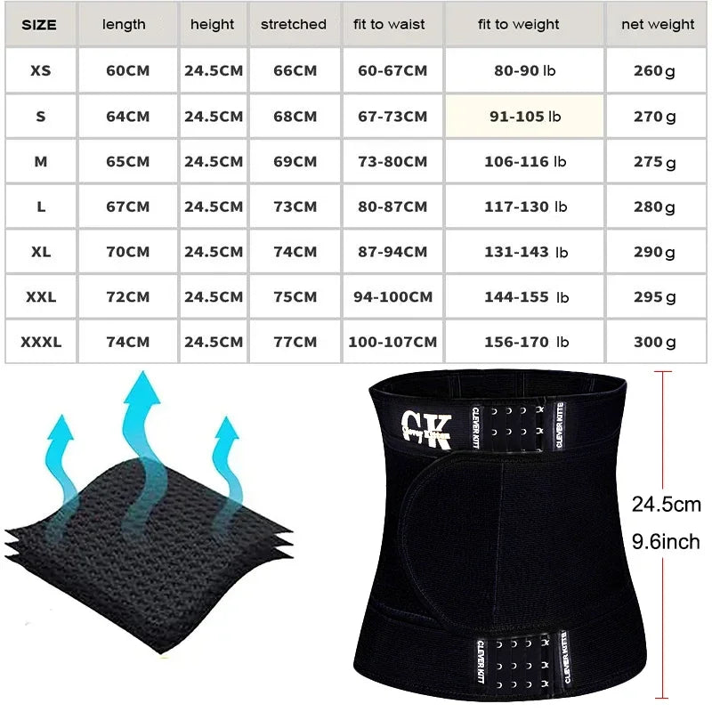 Treinador de cintura para homens Cinto esportivo Perda de peso Cintura Cincher Trimmer Barriga Banda Emagrecimento Cinturão Espartilho Ginásio Strap Wrap Body Shaper