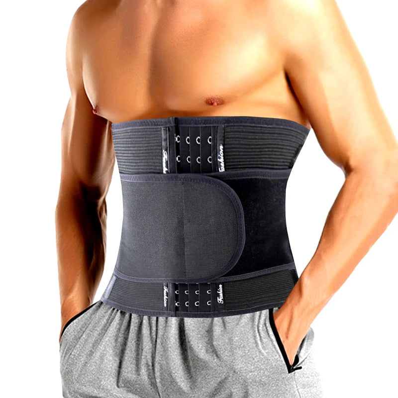 Treinador de cintura para homens Cinto esportivo Perda de peso Cintura Cincher Trimmer Barriga Banda Emagrecimento Cinturão Espartilho Ginásio Strap Wrap Body Shaper