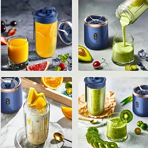 Liquidificadores de suco de frutas portáteis Verão Pessoal Mini Garrafa Elétrica Casa USB 6 Lâminas Máquina de copo de espremedor para cozinha