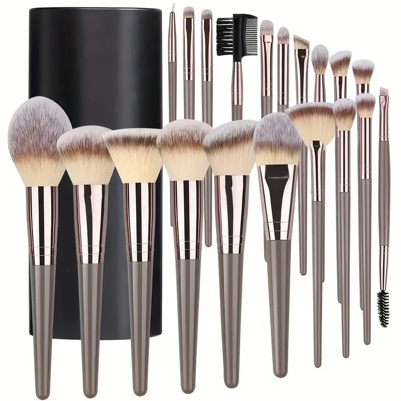 Conjunto de pincéis de maquiagem de 3-20 unidades Fundação Sombra Blush Iluminador Corretivo Macio Fofo Kabuki Escova de Mistura Ferramenta de Beleza Feminina