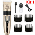 Kit de tosquiadeira elétrica para animais de estimação para cães Reachageable Trimmer Corte de cabelo Removedor de corte de cabelo de gato Conjunto de máquina profissional