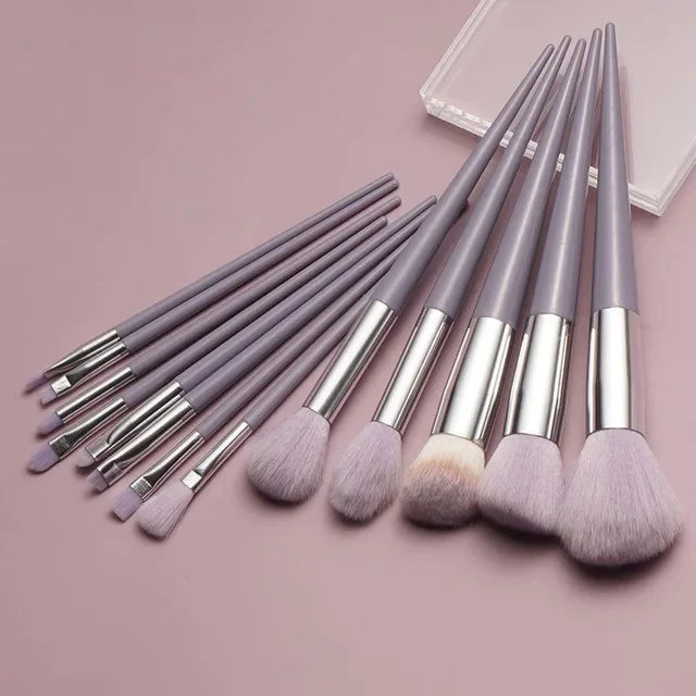 Conjunto de pincéis de maquiagem macios e macios de 13 unidades para cosméticos Fundação Blush em pó Sombra Kabuki Mistura Pincel de maquiagem Ferramenta de beleza